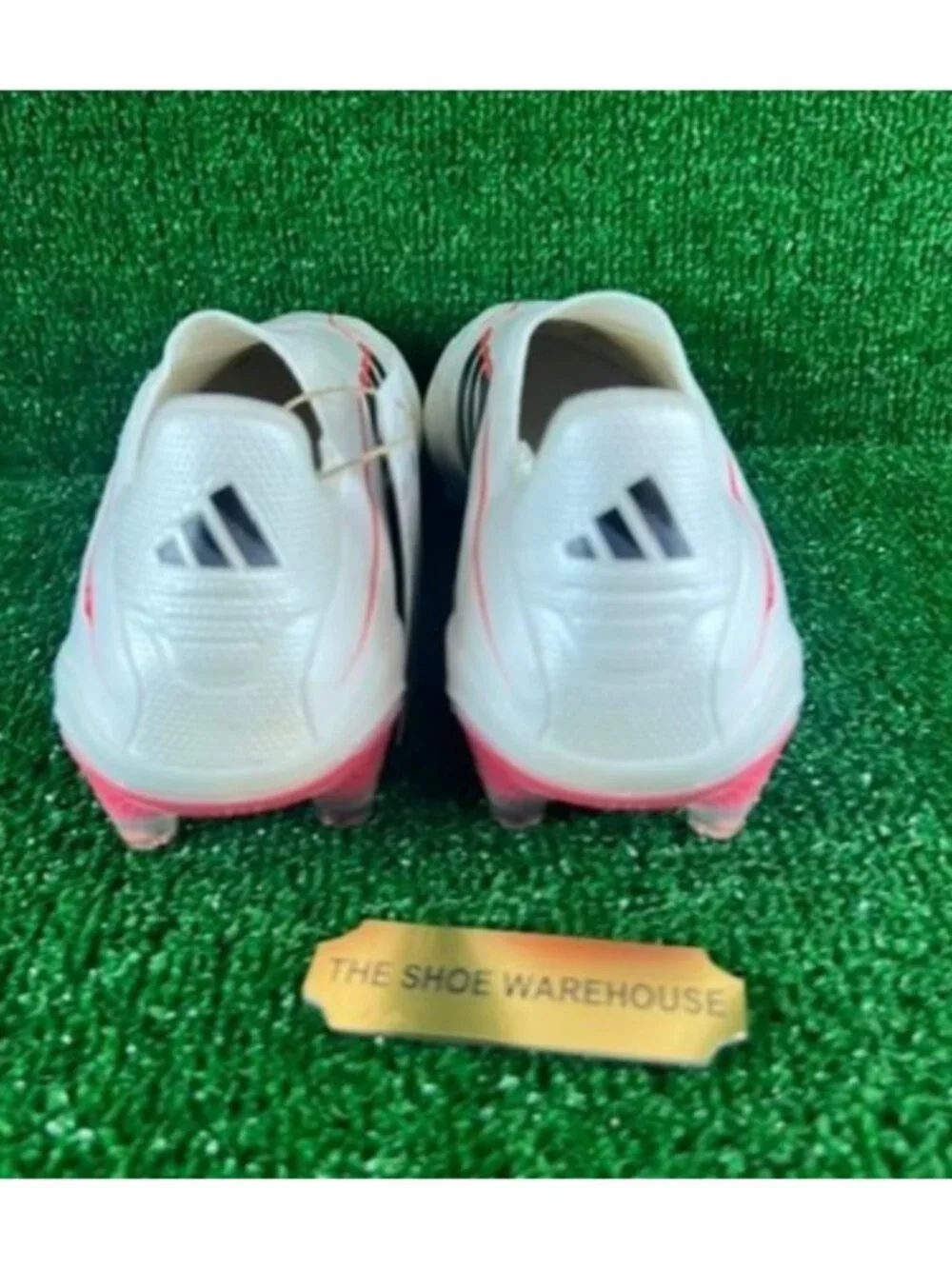 Men's Adidas Copa Pure IV Elite Laceless FG Zero White Cleats JS4208 Size 12